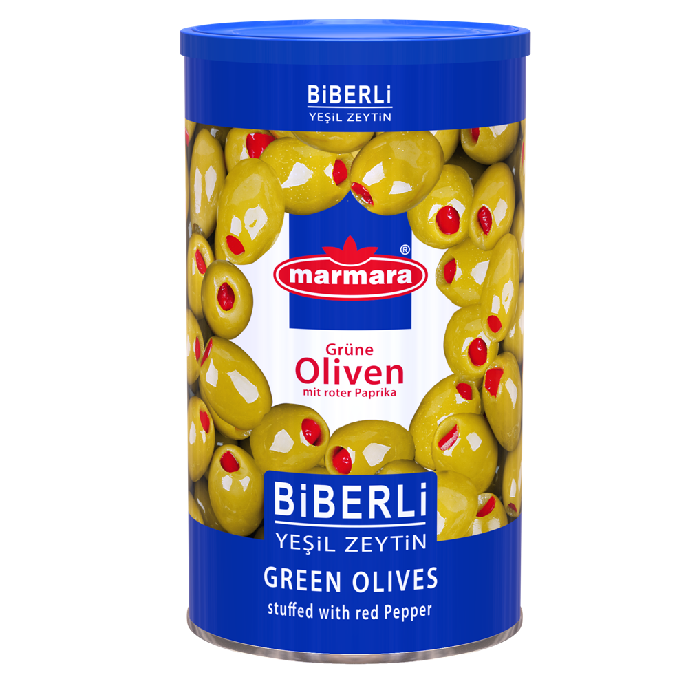 Marmara grüne Oliven mit Paprikafüllung 720g